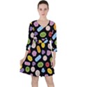 Ecstasy pills pattern Quarter Sleeve Ruffle Waist Dress View1