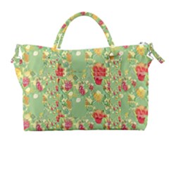 Retro 1880s Flowers Pattern 17 Carry-on Travel Shoulder Bag by violetheavensky