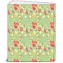 Retro 1880s Flowers Pattern 17 8  x 10  Hardcover Notebook View2