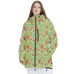 Retro 1880s Flowers Pattern 17 Women s Multi Pockets Zip Ski And Snowboard Waterproof Breathable Jacket by violetheavensky