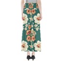 Retro 1880s Flowers Pattern 20 Full Length Maxi Skirt View2