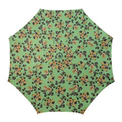 Retro 1880s Flowers Pattern 24 Golf Umbrellas by violetheavensky