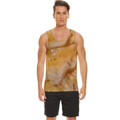 Homemade Flan Extreme Close-up Texture Men s Wide Collar Tank Top by dflcprintsclothing