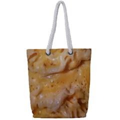 Homemade Flan Extreme Close-up Texture Full Print Rope Handle Tote (small) by dflcprintsclothing