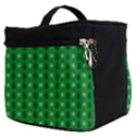 Green Christmas Tree Pattern Background Make Up Travel Bag (Small) View2