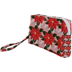 Poinsettia Pattern Seamless Pattern Christmas Xmas Wristlet Pouch Bag (small) by Paksenen