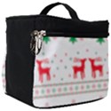 Red Green And Blue Christmas Themed Illustration Make Up Travel Bag (Big) View1