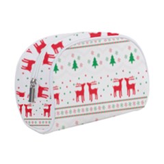 Red Green And Blue Christmas Themed Illustration Make Up Case (small) by Paksenen