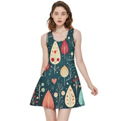 Christmas Tree Pattern Inside Out Reversible Sleeveless Dress by Paksenen