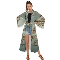 Dreamy Nature Motif Maxi Kimono by dflcprintsclothing