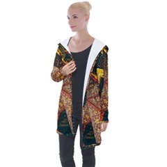 Star Lantern Lighting Longline Hooded Cardigan by Paksenen