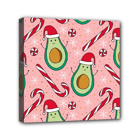 Avo Merry Christmas, Candies, Candy Cane Mini Canvas 6  X 6  (stretched) by kyorashop23