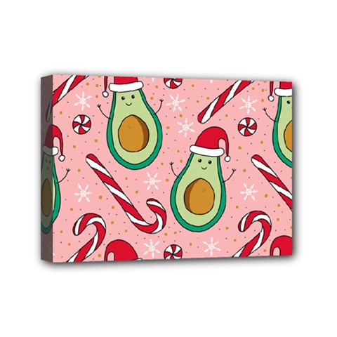 Avo Merry Christmas, Candies, Candy Cane Mini Canvas 7  X 5  (stretched) by kyorashop23