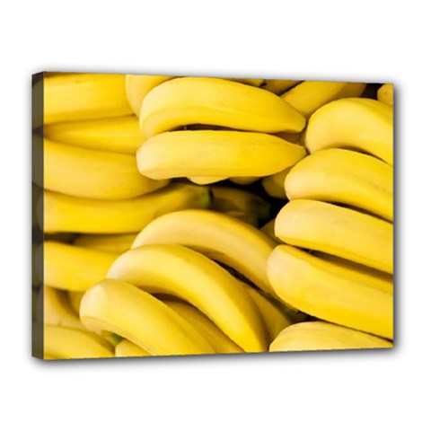 Bananas, Macro, Fruits, Ripe Bananas Canvas 16  X 12  (stretched) by kyorashop23