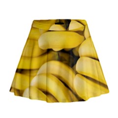 Bananas, Macro, Fruits, Ripe Bananas Mini Flare Skirt by kyorashop23