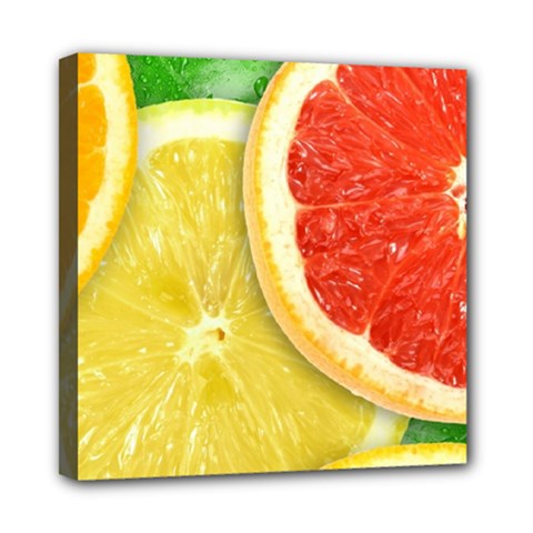 Fruit, Lemon Mini Canvas 8  X 8  (stretched) by kyorashop23