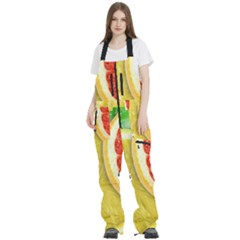 Fruit, Lemon Women s Front Zip Ski And Snowboard Bib Pants by kyorashop23