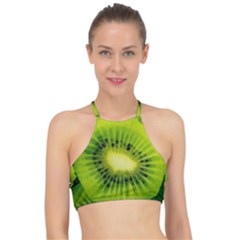 Kiwi Fruits, Close-up, Exotic Fruit Halter Bikini Top by kyorashop23