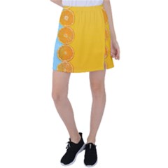 Orange, Slices, Fruit, Citrus Tennis Skirt by kyorashop23