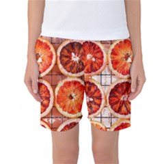 Orange, Fruit, Citrus Women s Basketball Shorts