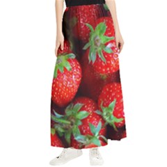 Strawberry, Berries, Fresh, Red Maxi Chiffon Skirt by kyorashop23