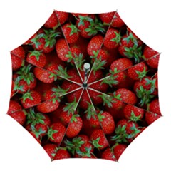 Strawberry, Berries, Fresh, Red Automatic Folding Umbrella With Case (medium) by kyorashop23