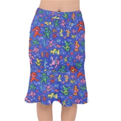 Grateful Dead Dancing Bears Pattern Short Mermaid Skirt by Salmanaz77