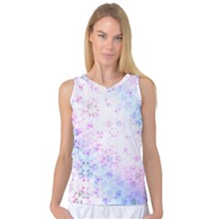 Digital Art Artwork Abstract Pink Purple Women s Basketball Tank Top by Dutashop