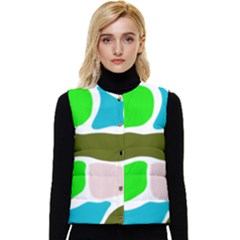 Geometric Bricks    Women s Button Up Puffer Vest by ConteMonfrey