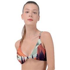 Mountains Knot Up Bikini Top by Salmanaz77