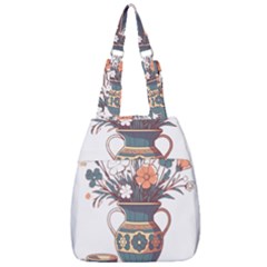 Flower Vase Nature Bloom Blossom Center Zip Backpack