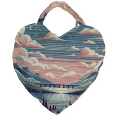 Artwork Painting Sculpture Nature Giant Heart Shaped Tote by Salmanaz77