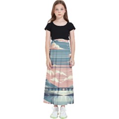 Artwork Painting Sculpture Nature Kids  Flared Maxi Skirt by Salmanaz77