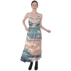 Artwork Painting Sculpture Nature Tie Back Maxi Dress by Salmanaz77