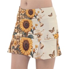 Sunflower Flowers Nature Trees Classic Tennis Skirt by Salmanaz77