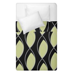 Brown Minimalist Leaves Duvet Cover Double Side (single Size) by ConteMonfrey