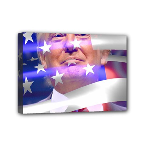 Donald Trump Flag Mini Canvas 7  X 5  (stretched) by vintagetrump