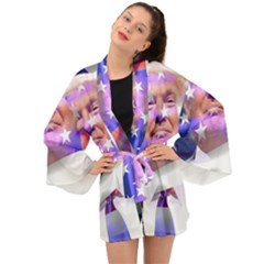 Donald Trump Flag Long Sleeve Kimono by vintagetrump