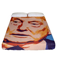 Orange Donald Trump Fitted Sheet (king Size) by vintagetrump