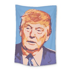 Orange Donald Trump Small Tapestry by vintagetrump