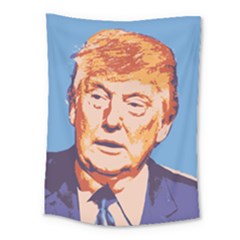 Orange Donald Trump Medium Tapestry by vintagetrump