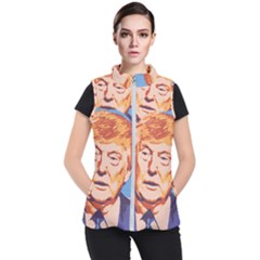 Orange Donald Trump Women s Puffer Vest by vintagetrump