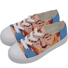 Orange Donald Trump Kids  Low Top Canvas Sneakers by vintagetrump