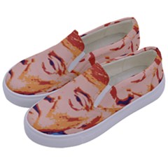 Orange Donald Trump Kids  Canvas Slip Ons by vintagetrump