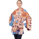 Orange Donald Trump Long Sleeve Velvet Kimono  View1