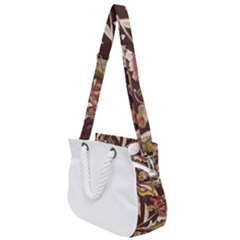 Floral Design 02 Rope Handles Shoulder Strap Bag by myclothy