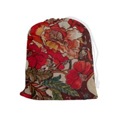 Floral Design 05 Drawstring Pouch (xl) by myclothy