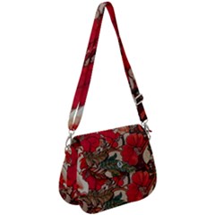 Floral Design 05 Saddle Handbag by myclothy