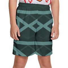 Geometric Design 01 Kids  Basketball Shorts by myclothy