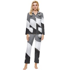 Geometric Design O6 Womens  Long Sleeve Velvet Pocket Pajamas Set by myclothy